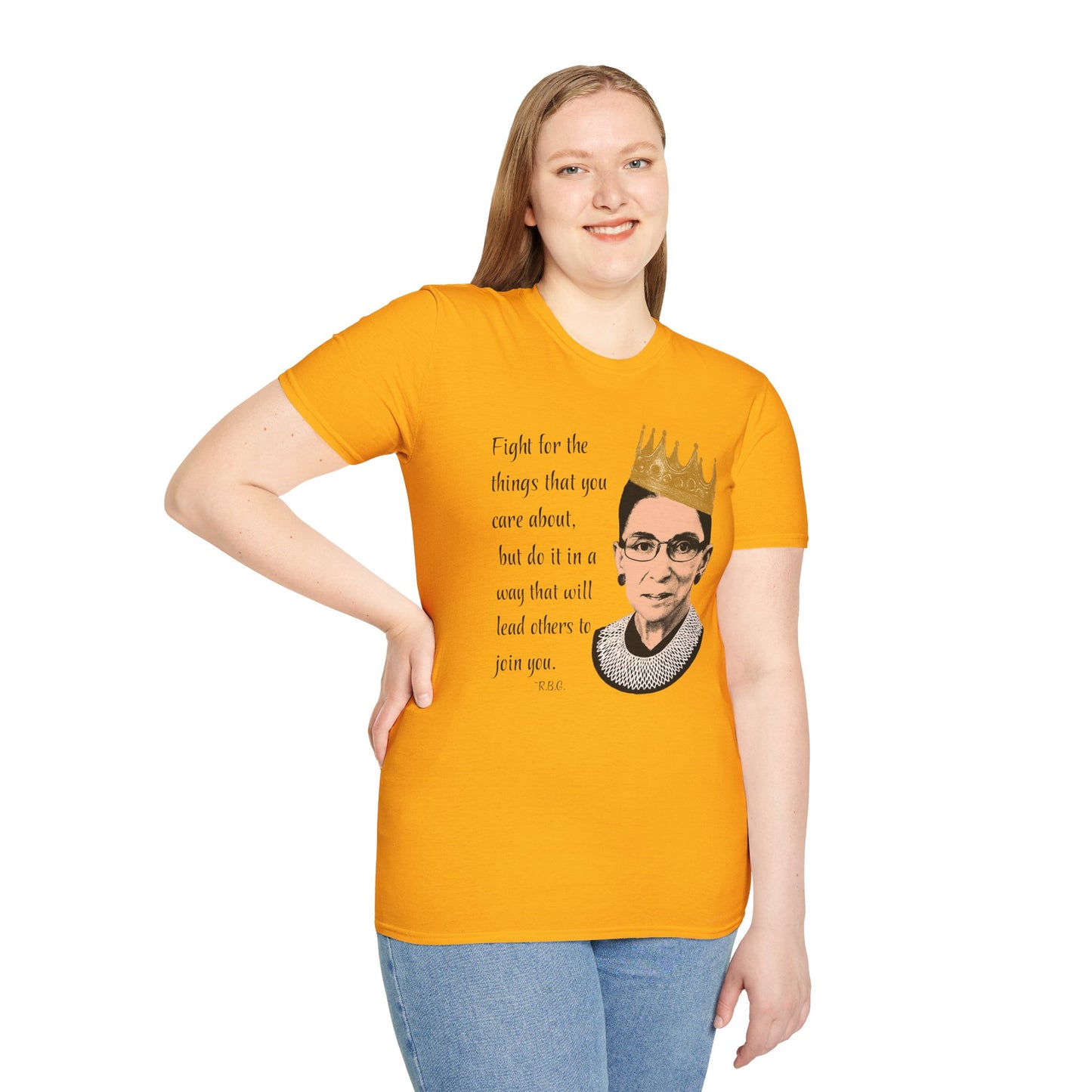 Inspirational Crowned Justice T-Shirt — "Fight for the things that you care about" Quote