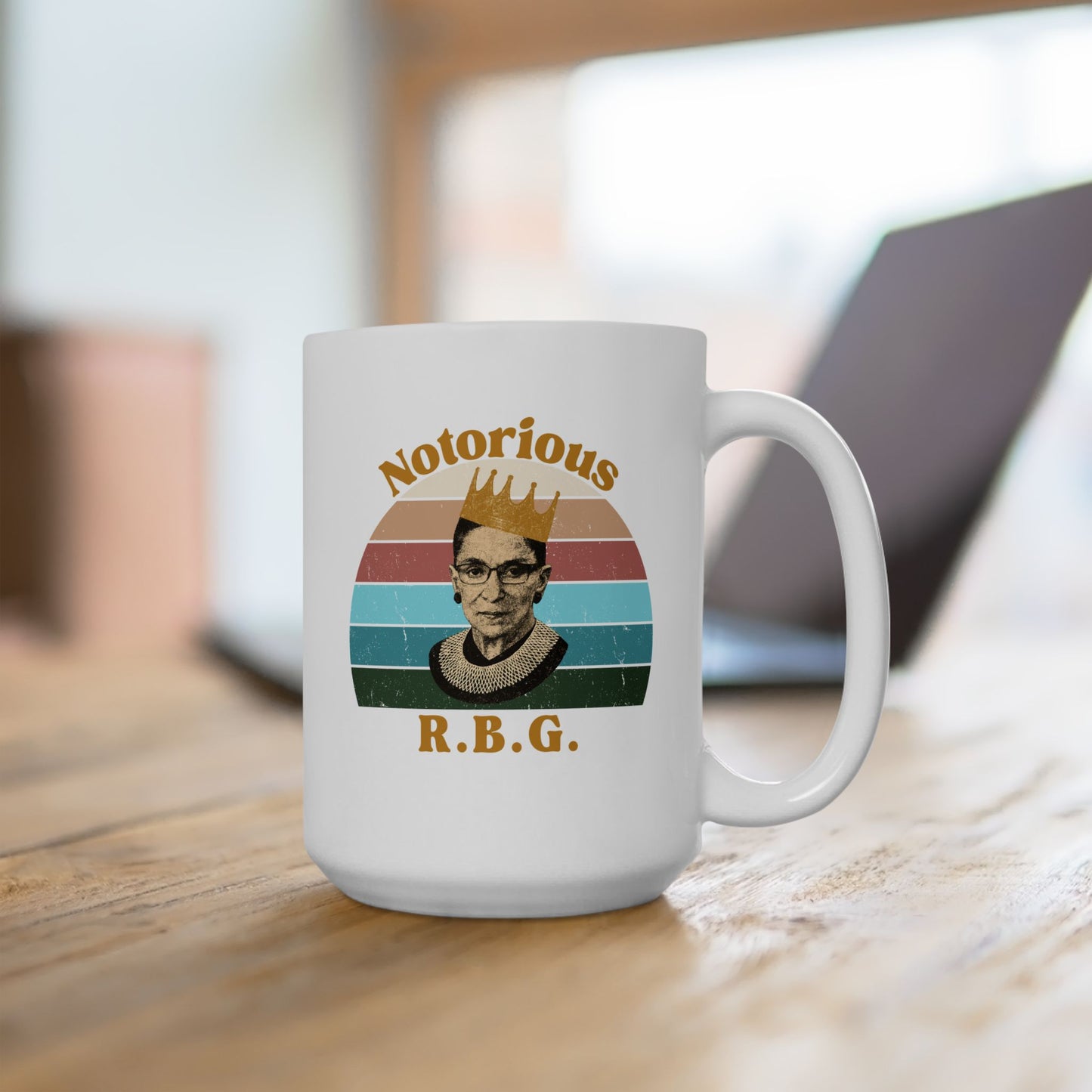 Retro" Notorious RBG" Coffee Cup (11oz/15oz)