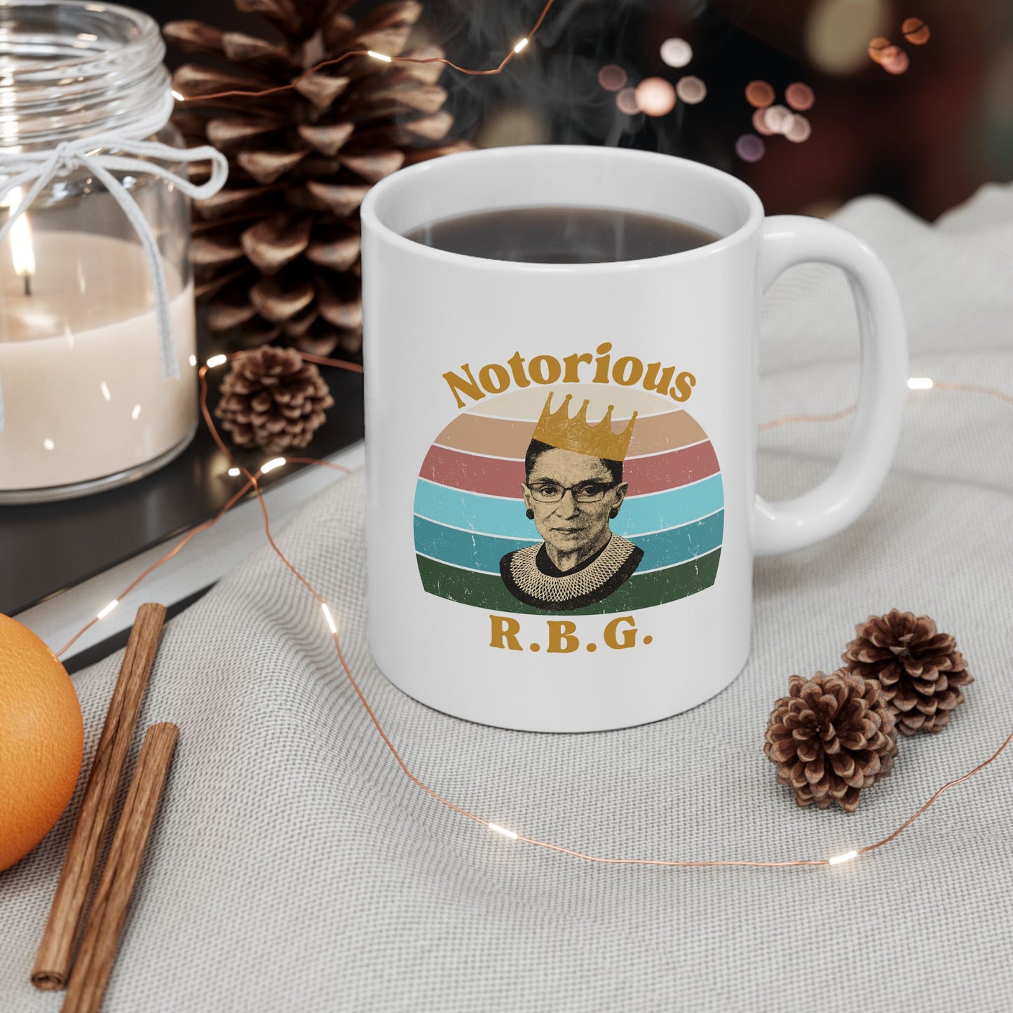 Retro" Notorious RBG"  Coffee Cup (11oz/15oz)