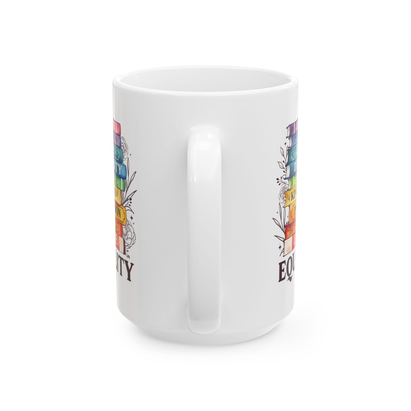Equality Rainbow Stack Ceramic Mug — LGBTQ+ Pride Coffee Cup