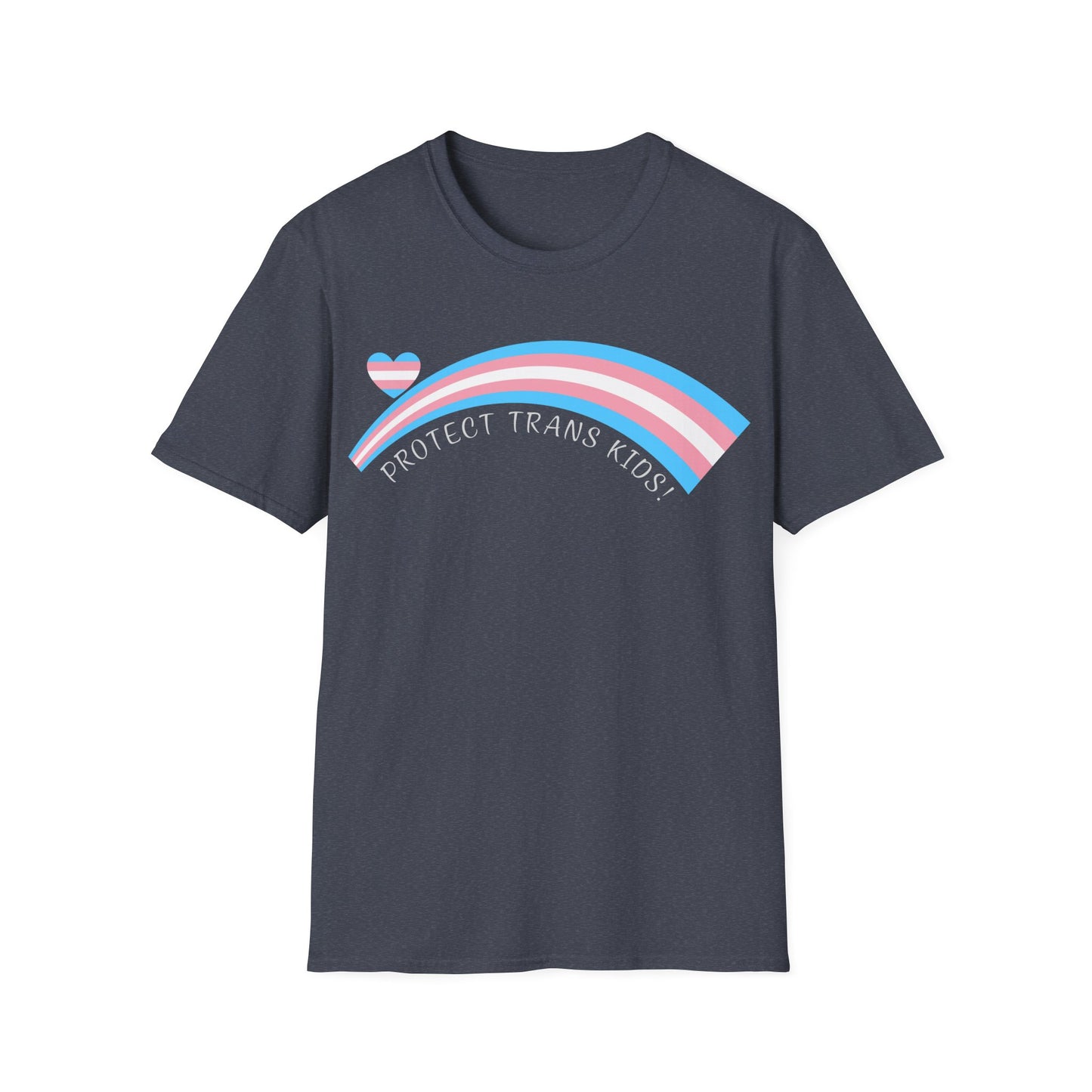 Protect Trans Kids T-Shirt — Transgender Pride Rainbow Tee *white print*