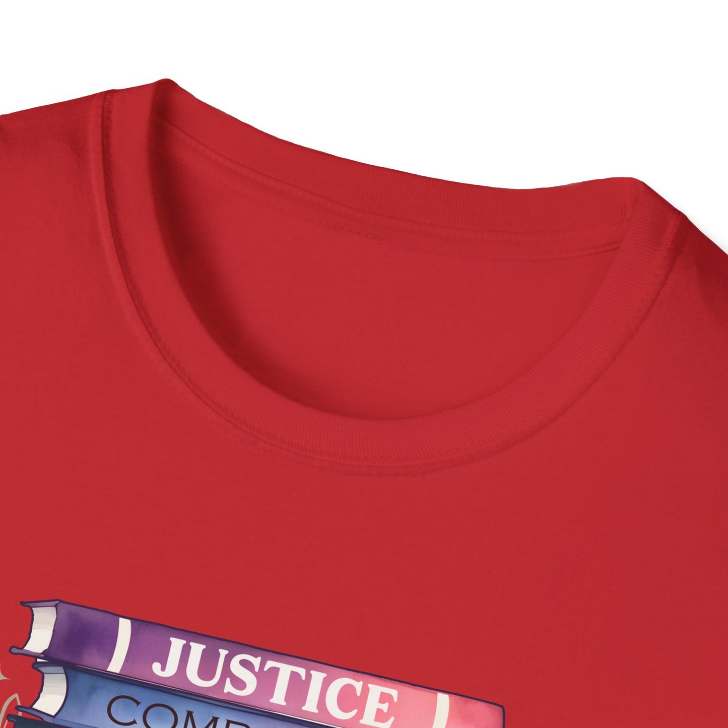 Equality Stack of Books T-Shirt | Pride Colors, Justice Unity Diversity Inclusion