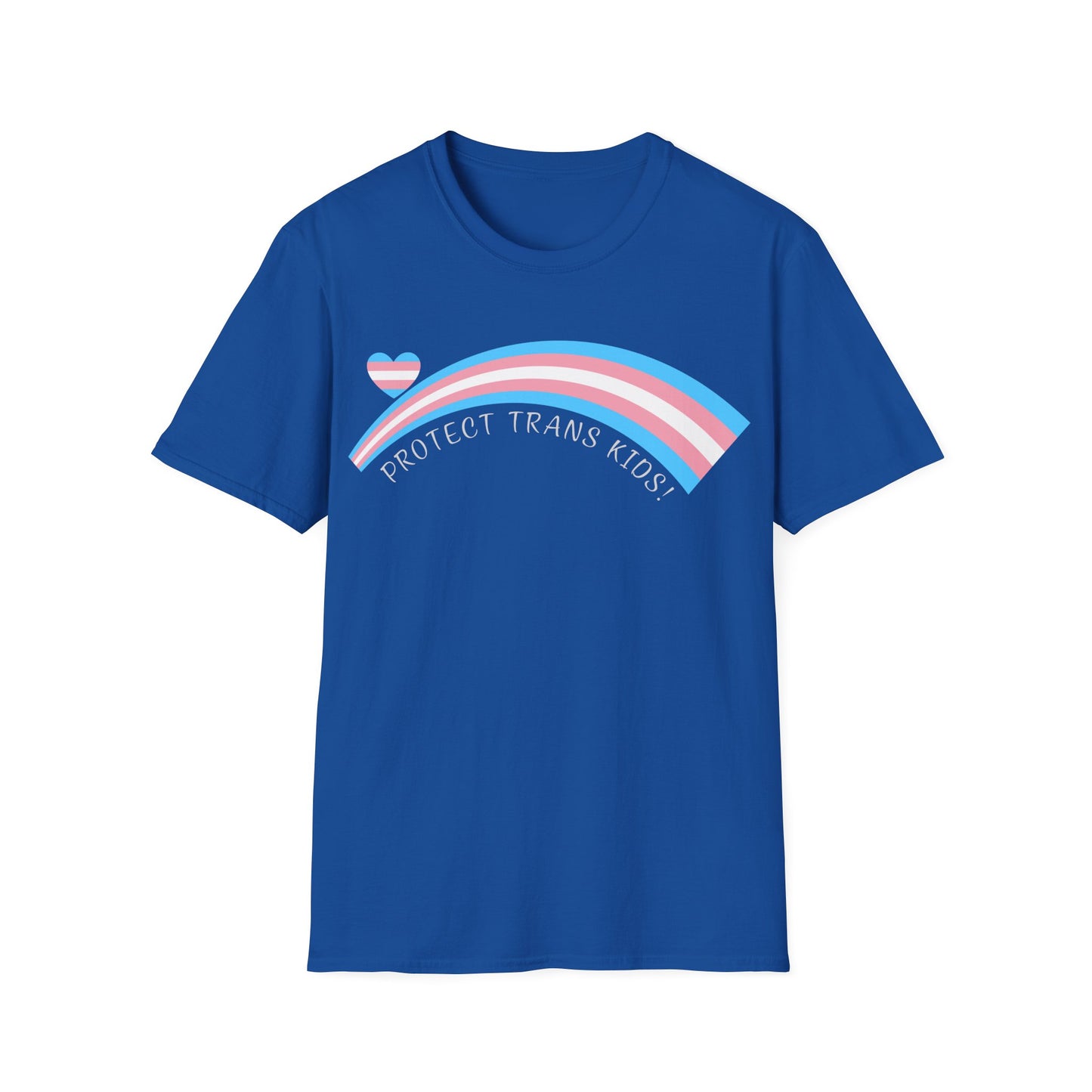 Protect Trans Kids T-Shirt — Transgender Pride Rainbow Tee *white print*