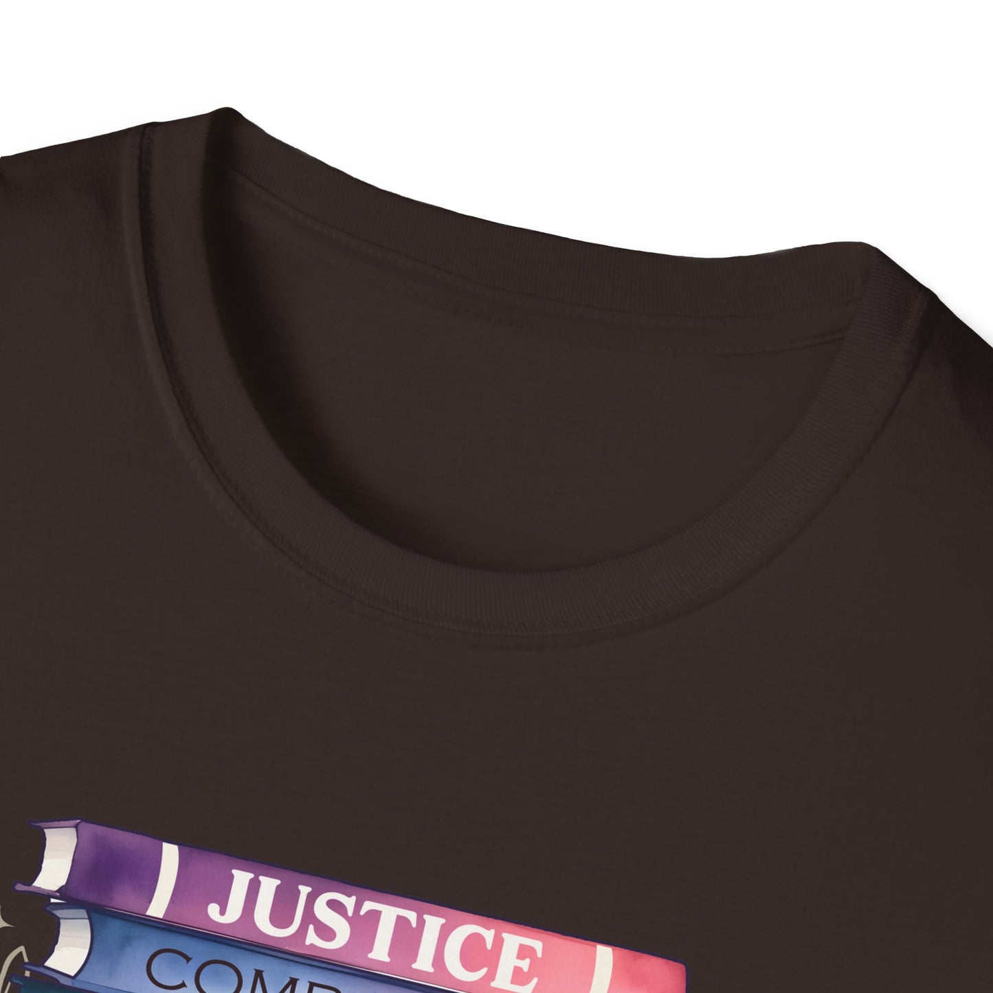 Equality Stack of Books T-Shirt | Pride Colors, Justice Unity Diversity Inclusion