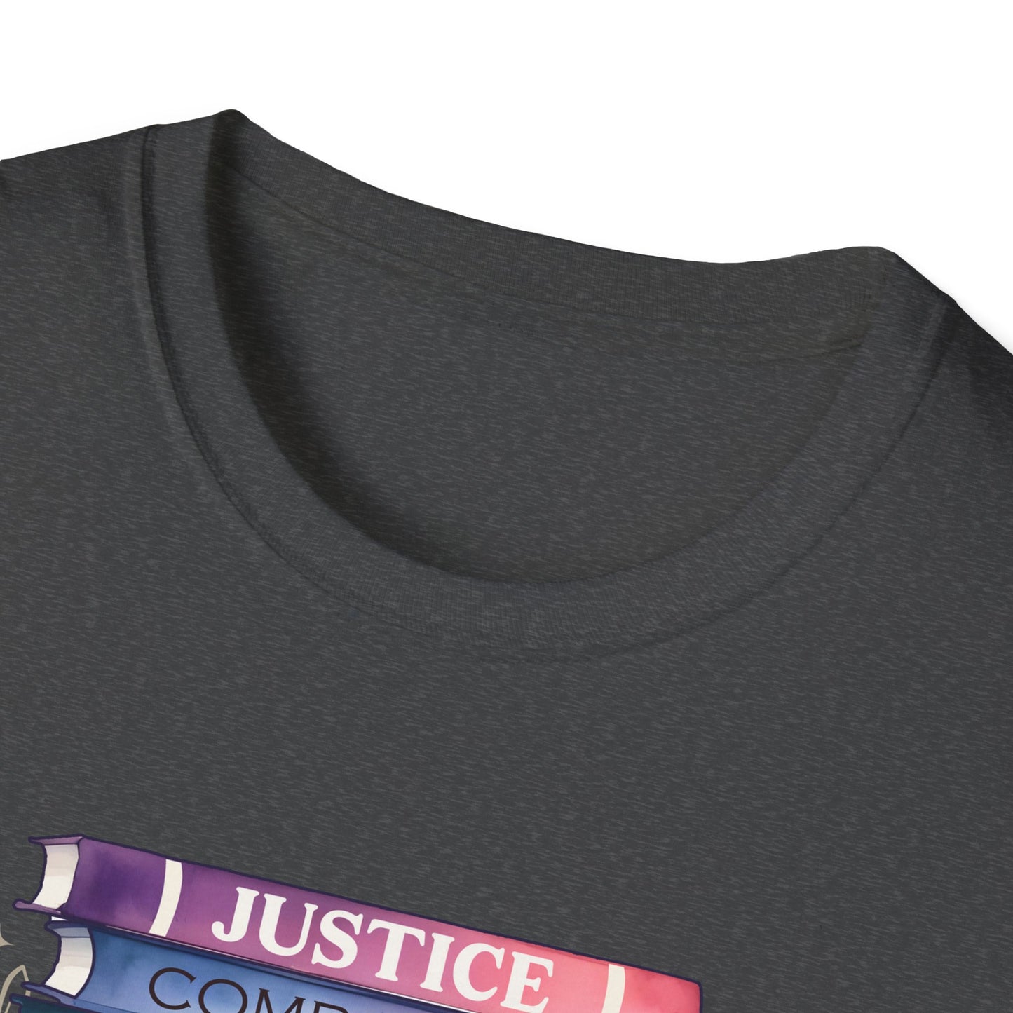 Equality Stack of Books T-Shirt | Pride Colors, Justice Unity Diversity Inclusion