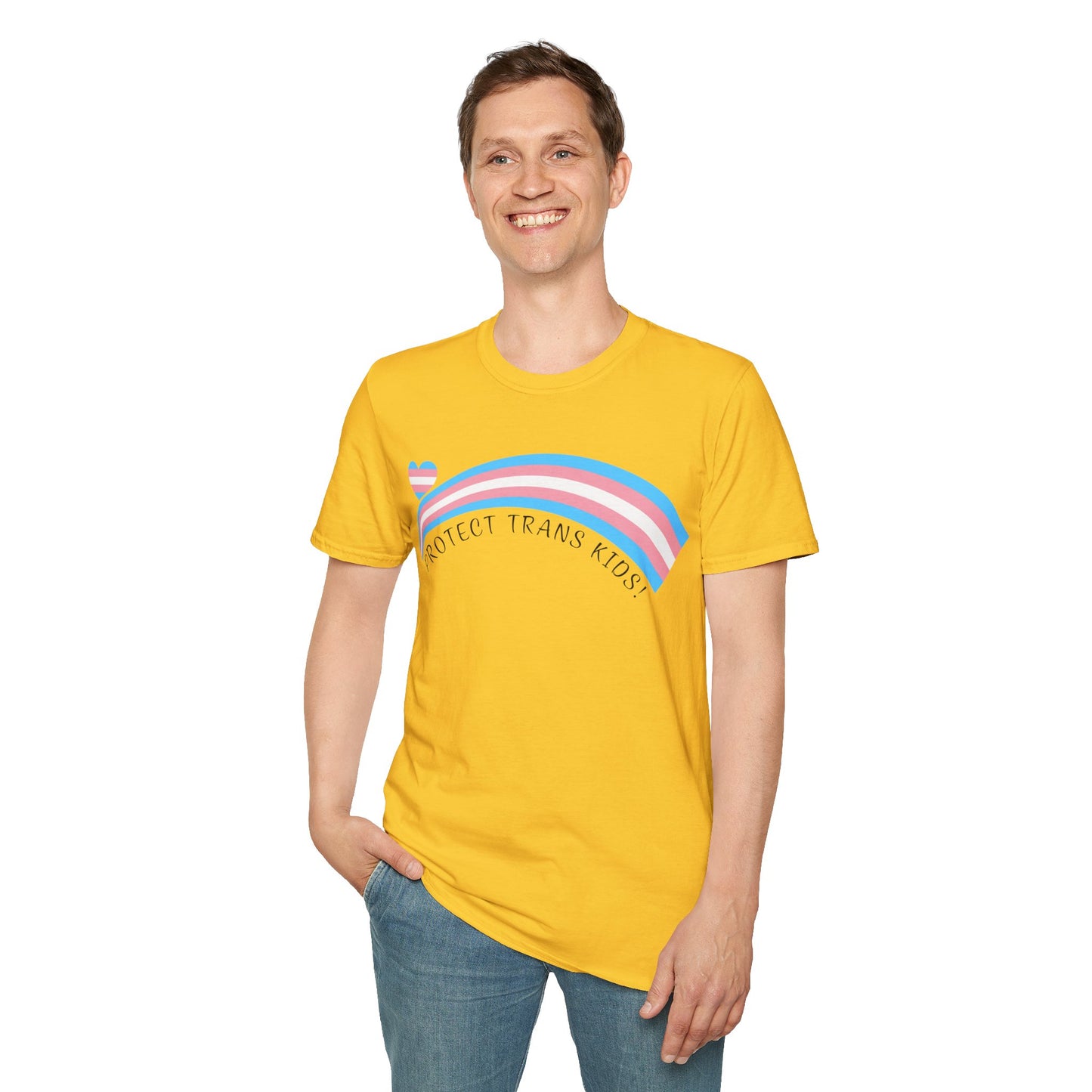 Protect Trans Kids T-Shirt - Trans Pride Rainbow Tee