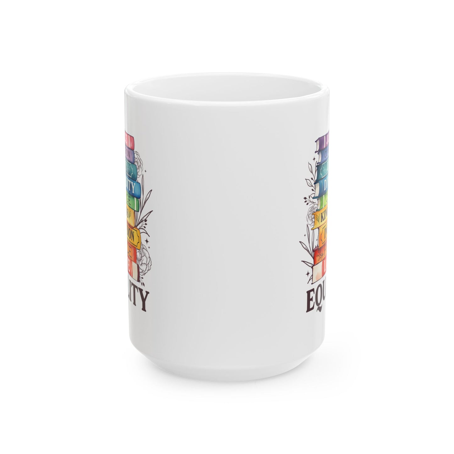 Equality Rainbow Stack Ceramic Mug — LGBTQ+ Pride Coffee Cup