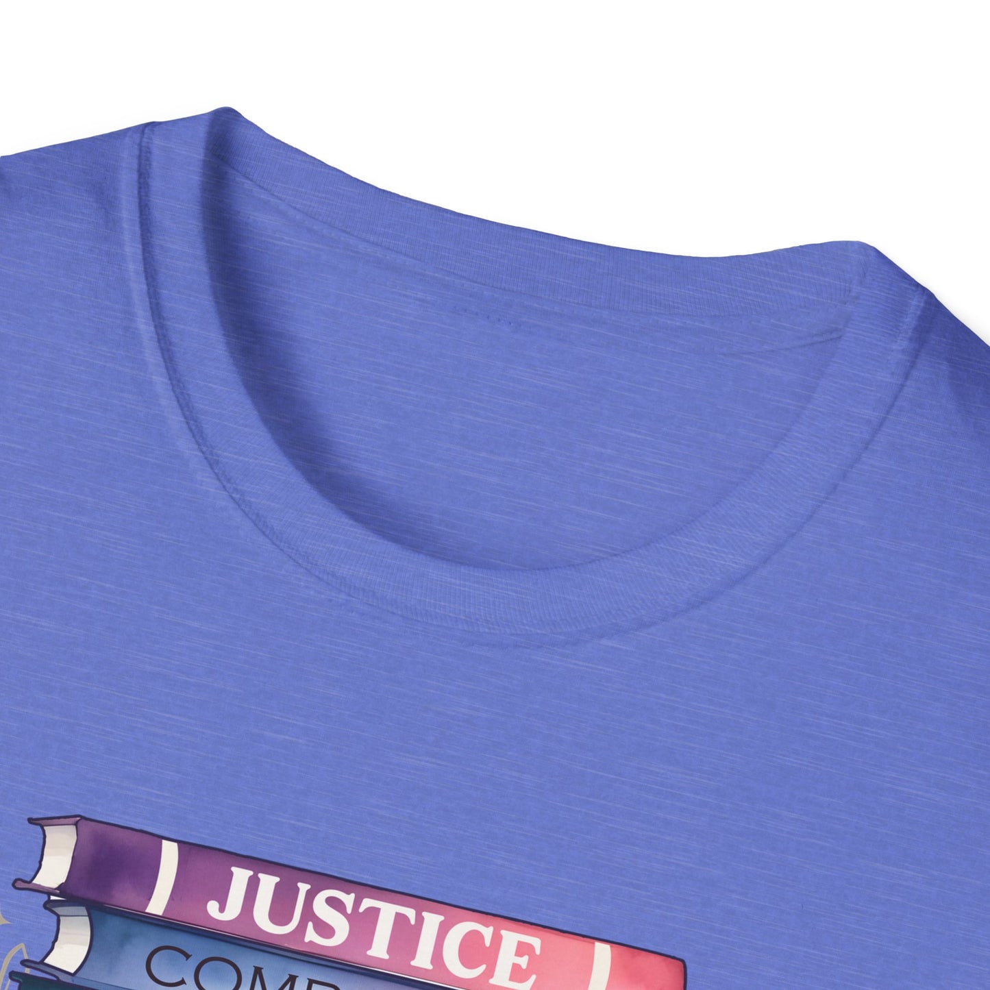 Equality Stack of Books T-Shirt | Pride Colors, Justice Unity Diversity Inclusion