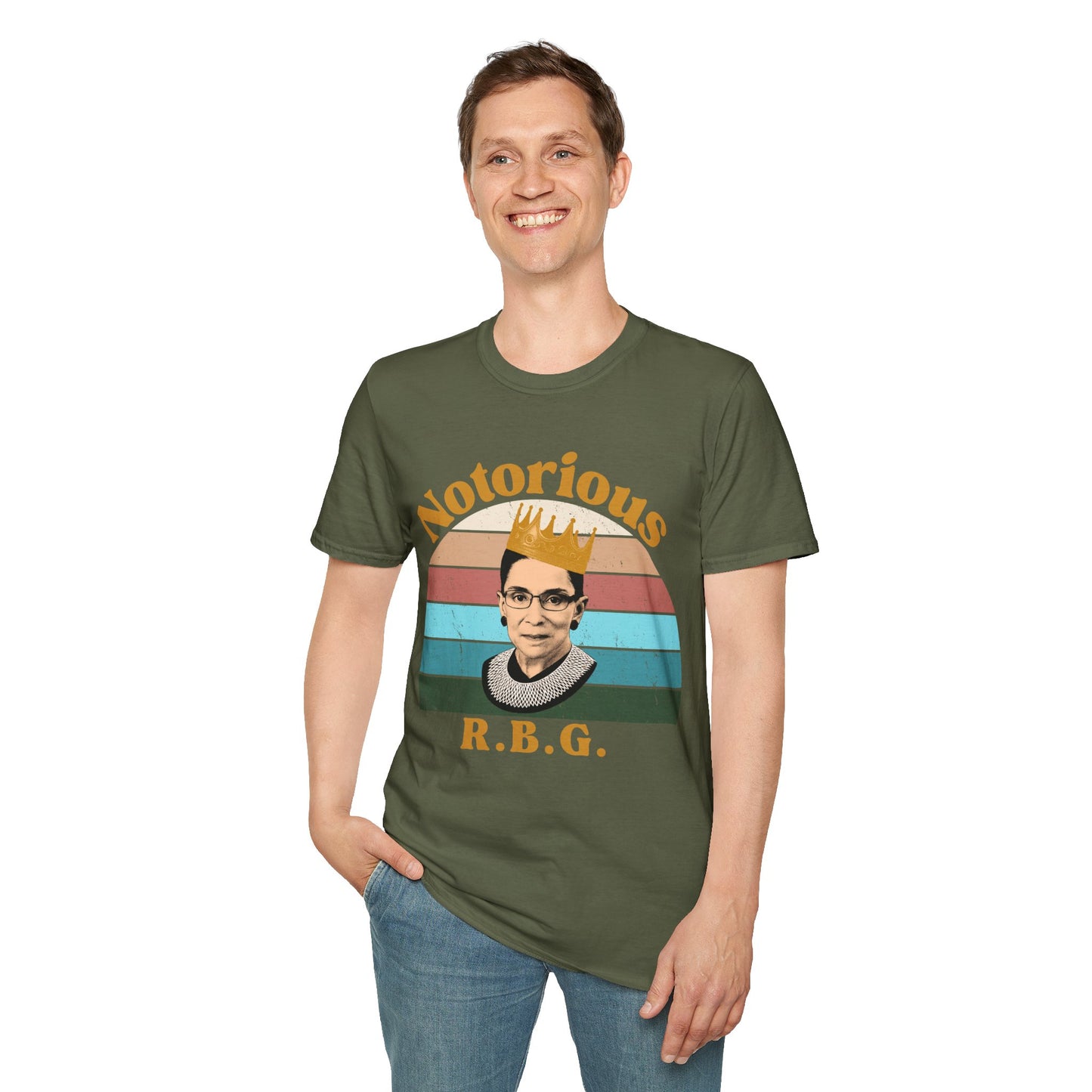Unisex Notorious R.B.G. T-Shirt — Retro Ruth Bader Ginsburg Tribute Tee