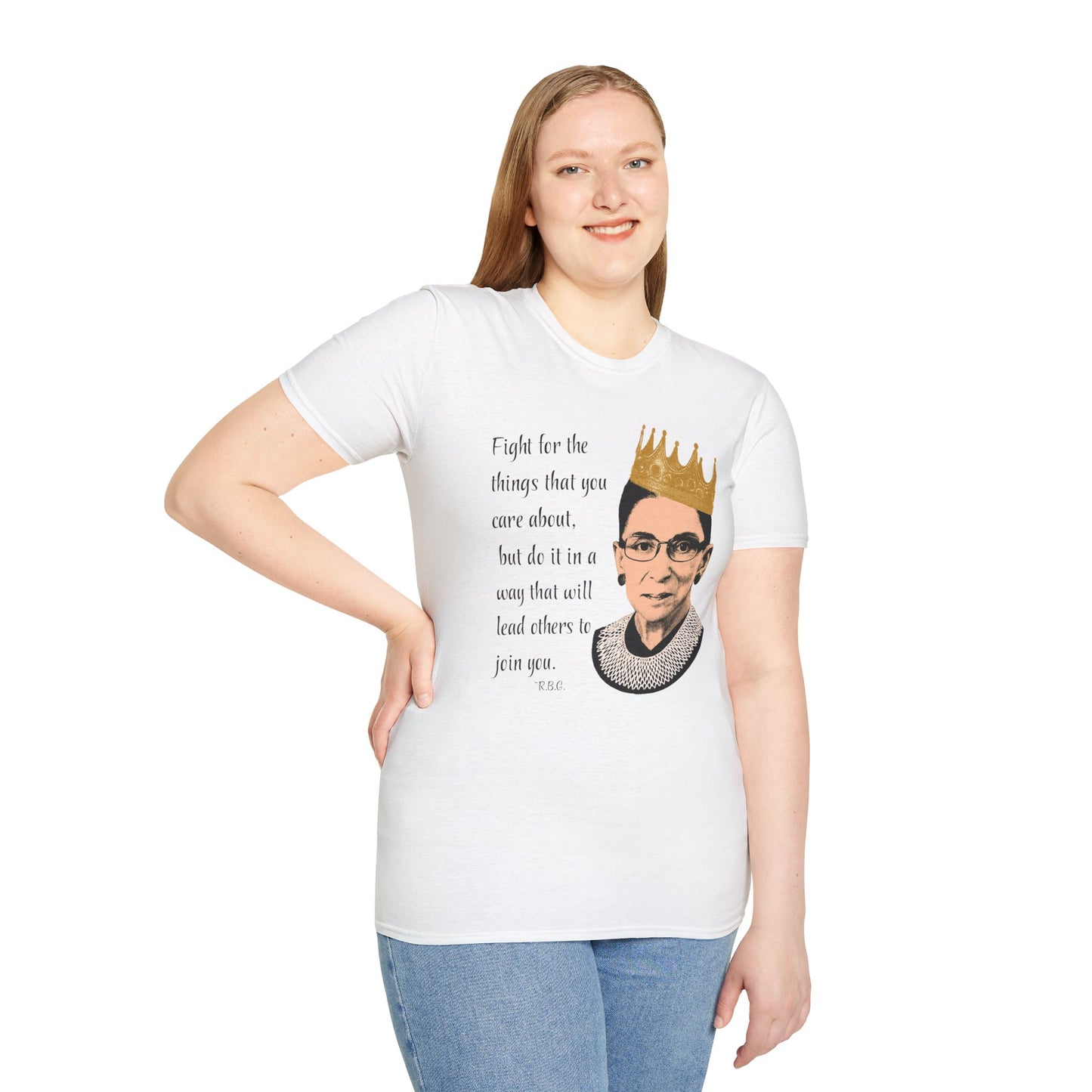 Inspirational Crowned Justice T-Shirt — "Fight for the things that you care about" Quote