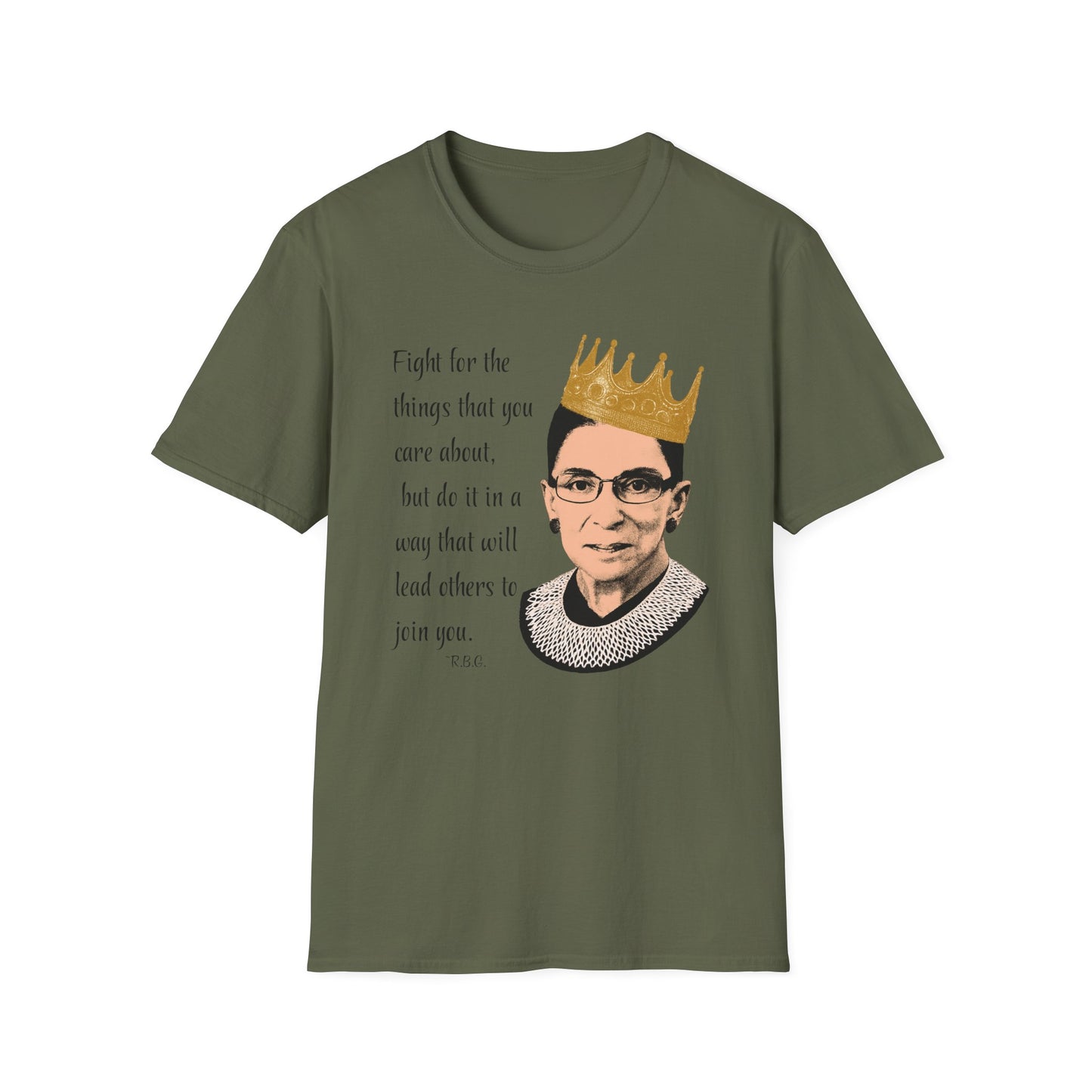 Inspirational Crowned Justice T-Shirt — "Fight for the things that you care about" Quote