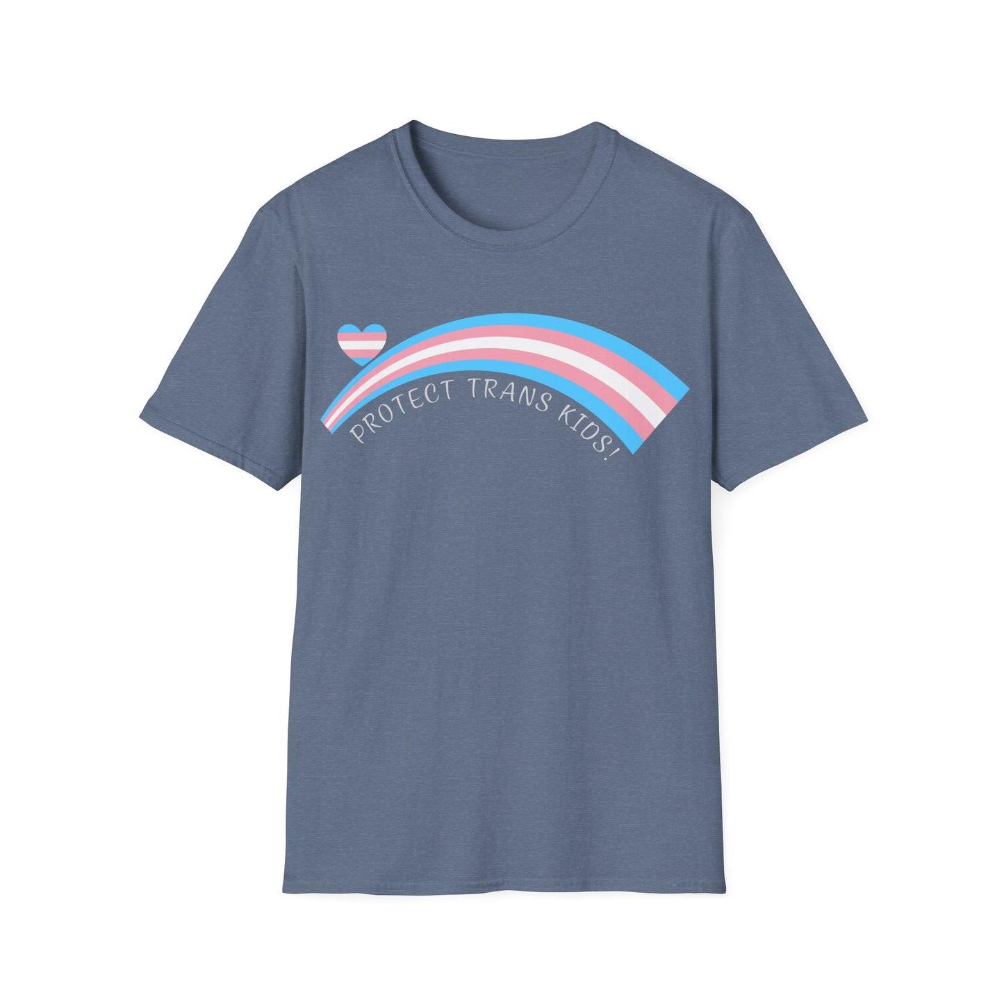 Protect Trans Kids T-Shirt — Transgender Pride Rainbow Tee *white print*