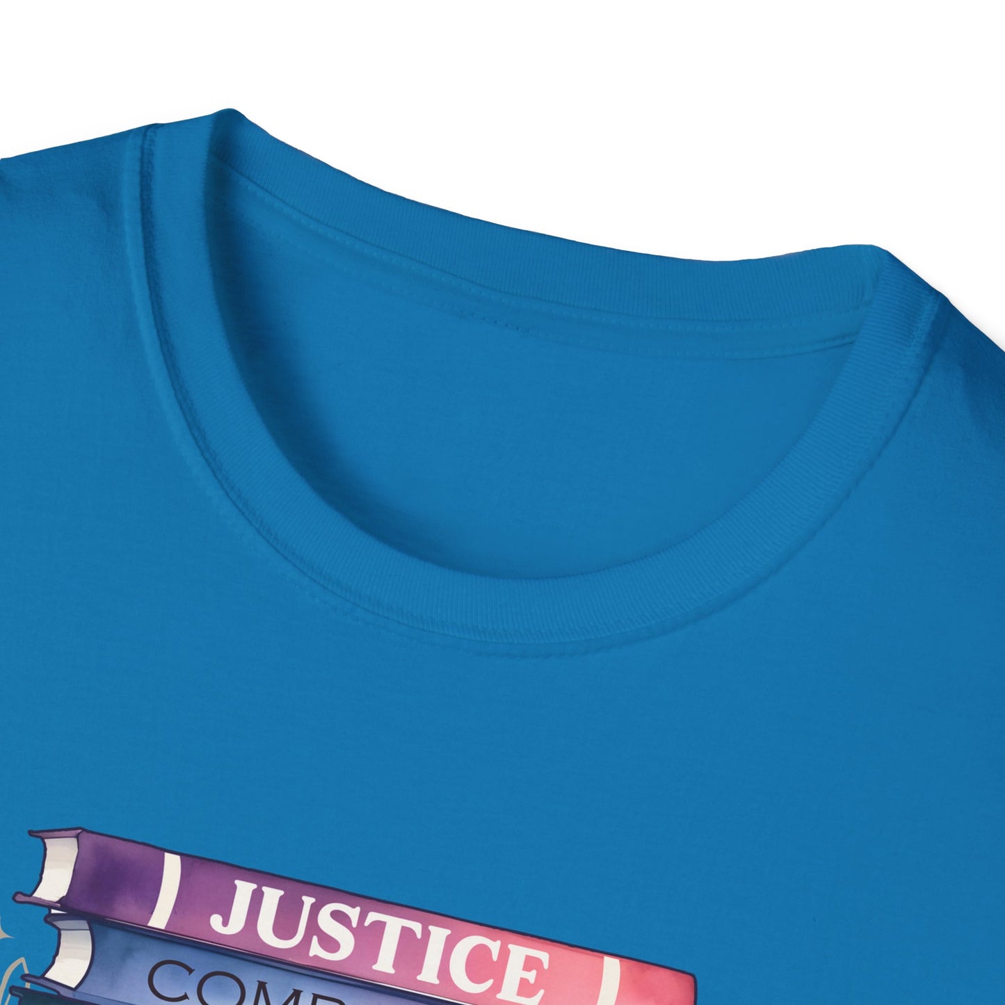 Equality Stack of Books T-Shirt | Pride Colors, Justice Unity Diversity Inclusion