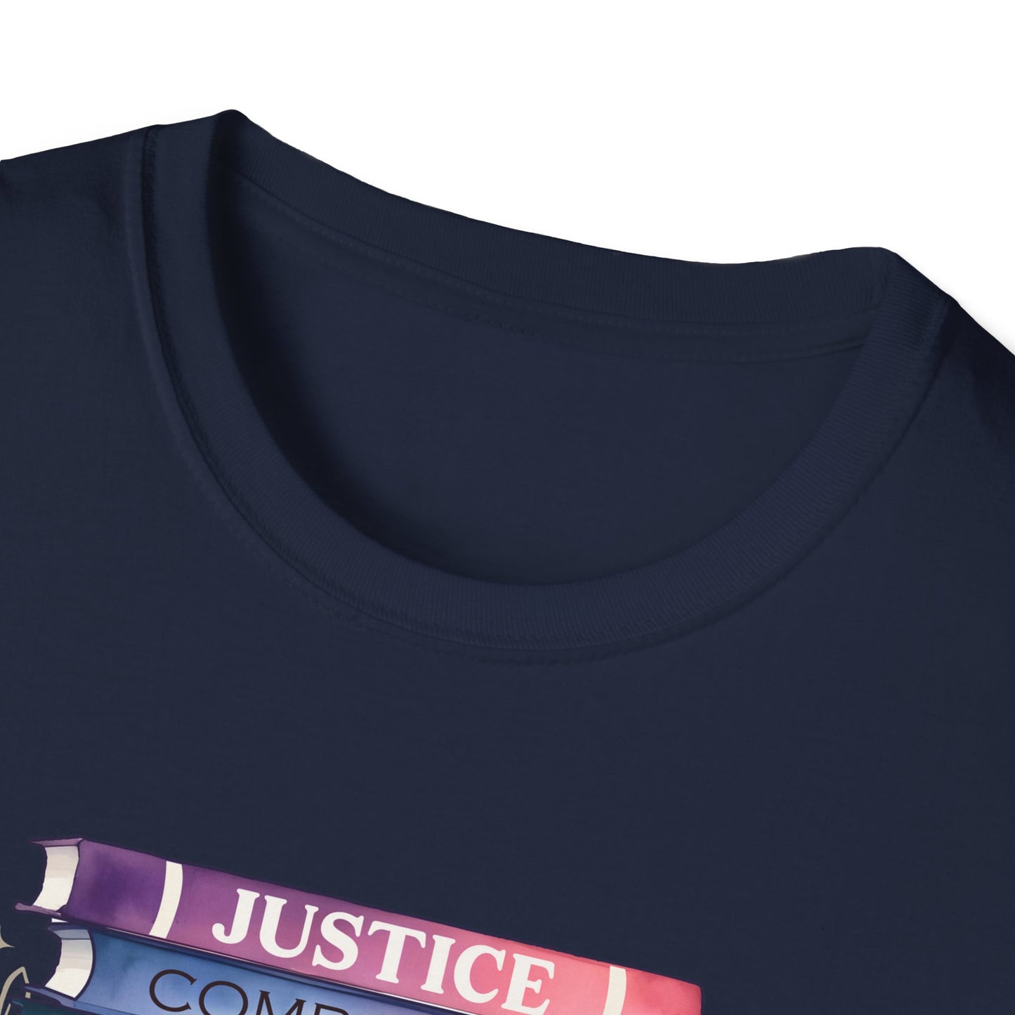 Equality Stack of Books T-Shirt | Pride Colors, Justice Unity Diversity Inclusion