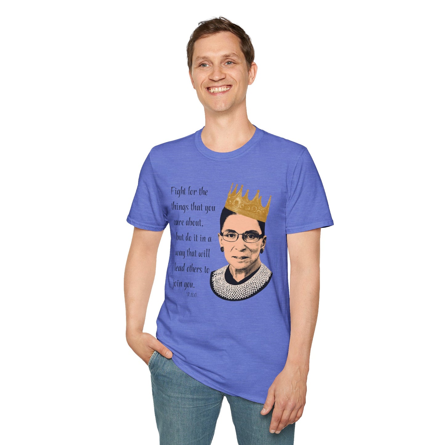 Inspirational Crowned Justice T-Shirt — "Fight for the things that you care about" Quote