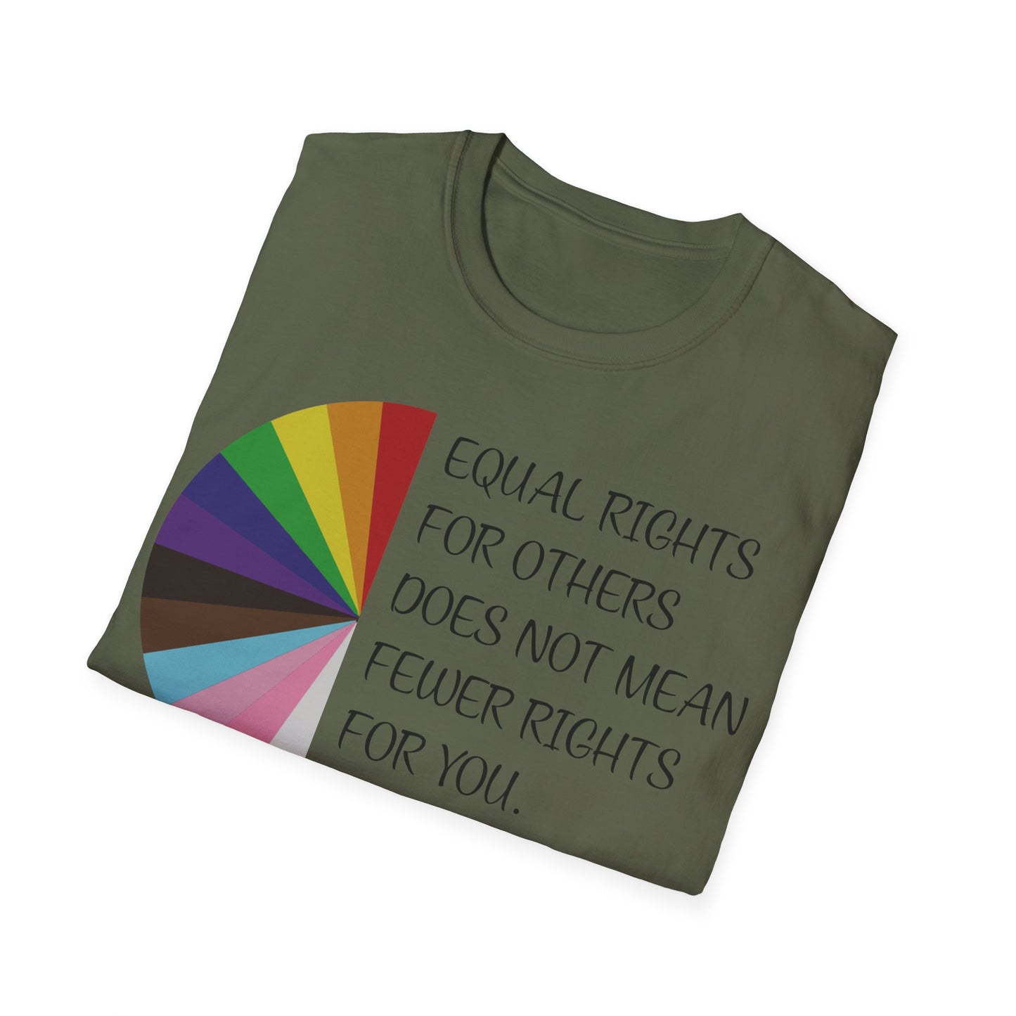 Equality Pie T-Shirt — "Equal Rights For Others… It's Not Pie" Rainbow Chart Tee