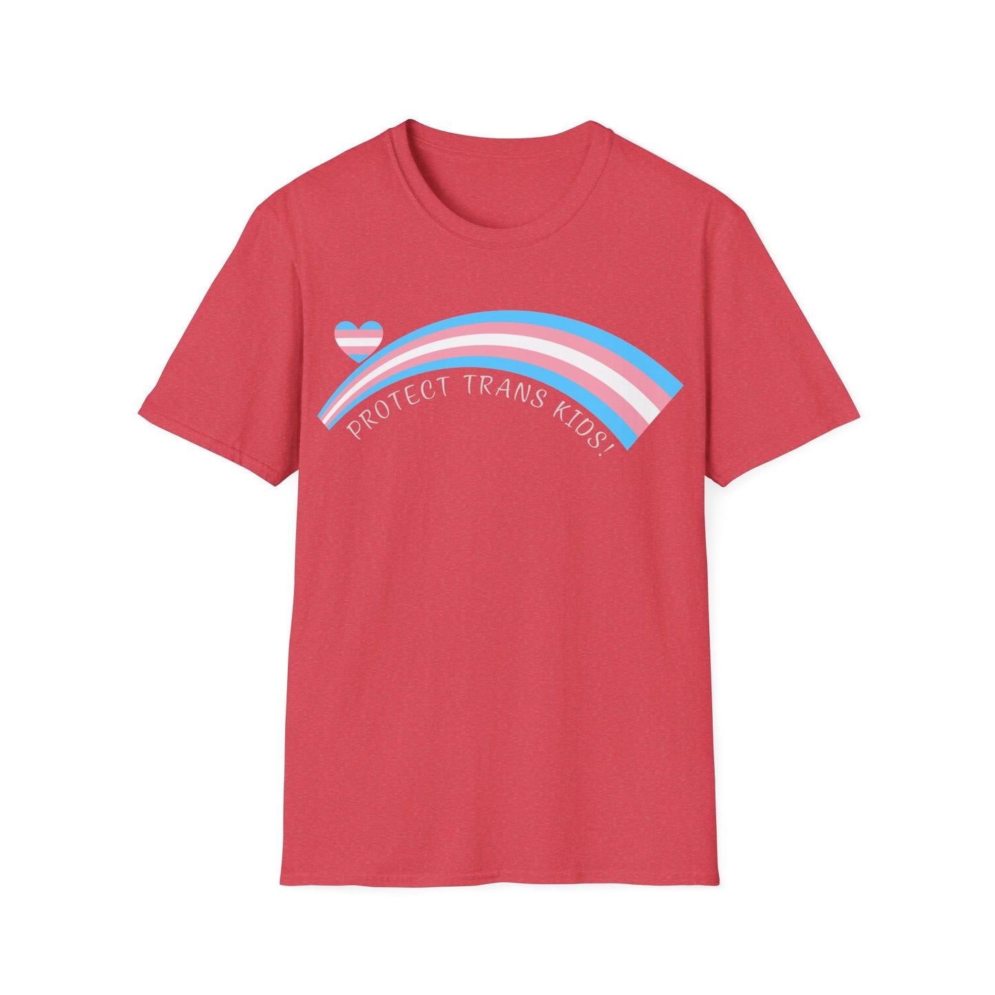 Protect Trans Kids T-Shirt — Transgender Pride Rainbow Tee *white print*