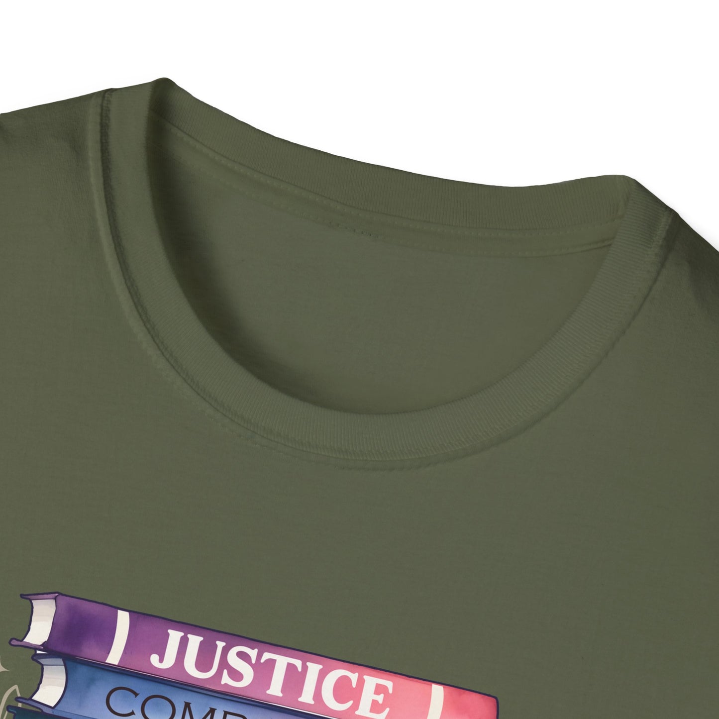 Equality Stack of Books T-Shirt | Pride Colors, Justice Unity Diversity Inclusion